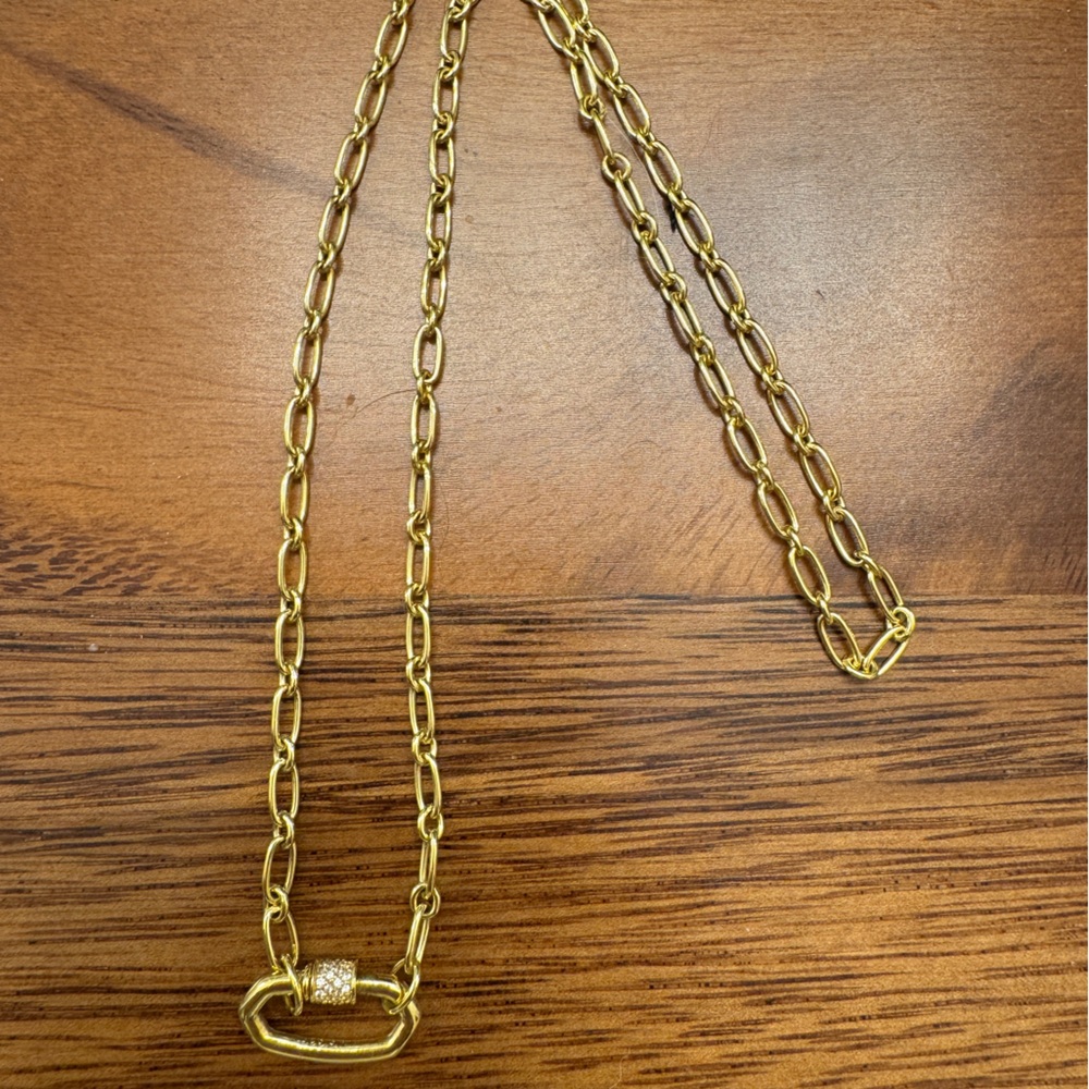 Kendra Scott Bristol 18K Gold Vermeil Chain Necklace with Diamond Accents